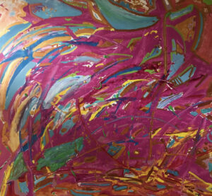 "Sea of Life" (48x48 acrylic on Belgian linen)
